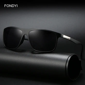 FONDYI המותג אופנתי אופנה UV400 משקפי שמש Mens מעצב גברים אופנתיים Gafas דה סול נשים גוונים נהיגה Eyewear עם התיק.