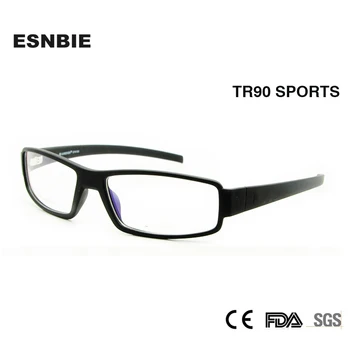 ESNBIE חדש משקפיים מסגרת גברים TR90 גמישה אופטית, מסגרת 6 בסיס מרובע מסגרות משקפיים ברור אופנה עדשה