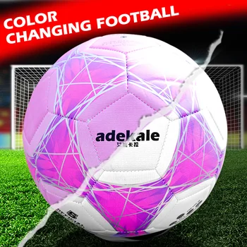 צבע שינוי כדורגל רגיל לא. 5 4 גודל המכונה-תפור כדורגל PU