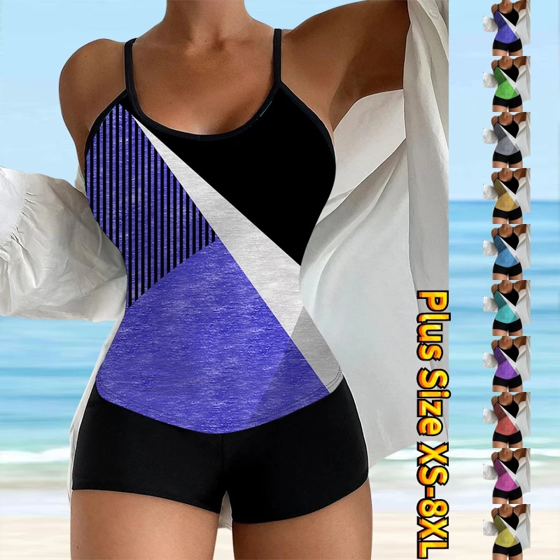נשים Beachwear סקסי אופנה של בגדי ים שני חלקים סט Tankini נקבה Monokini בגדי ים קיץ חדש עיצוב הדפסה בגד ים