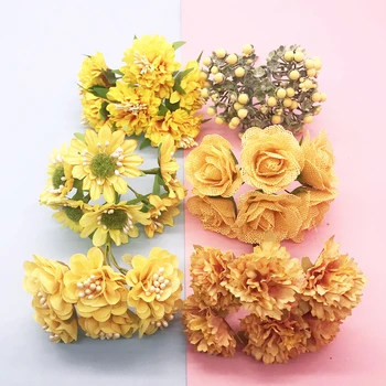 מלאכותי אדמוניות עיצוב הבית פרחים מלאכותיים החתונה קישוטי פרחים קטנים לחתונה זרי פרחים