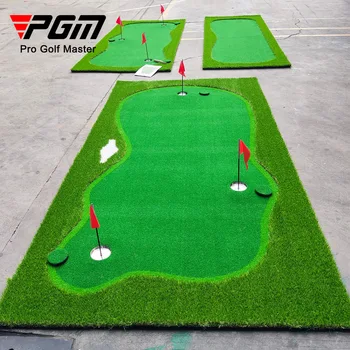 PGM 3 חורים מקורה ירוק גולף לשים 100x300cm מקורה חיצונית אימון גולף מזרן אימון לשים ירוק לשימוש ביתי GL006