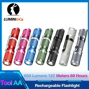מחזיק מפתחות לפיד אור Led נטענת פנס טיקי הגנה עצמית lanterna שימושי אורות Lumintop כלי AA פנס עבור קמפינג