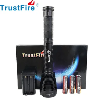 TrustFire TR-J18 טקטי לפיד CREE XM-L2 8000Lumens 5 מצבי פנס LED עם סיומת צינור מופעל על ידי סוללה 26650