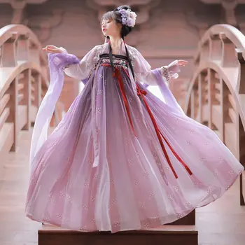 2022Original פרח סינית מסורתית Hanfu תחפושת של אישה עתיקה פיות להתלבש ליידי אלגנטיות שושלת האן Cosplay בגדים הבמה.
