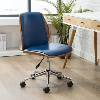 מודרני יצירתי כיסאות במשרד, משחקים משענת הגב להרים המסתובב פשוטה מרגיעה המשרד כסא עץ מלא Sillon Oficina ריהוט הבית