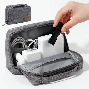 עמיד למים Cationic אלקטרונית דיגיטלית שקיות אחסון חוטים מטען כבל USB רוכסן כיס נסיעות Cleasing חלב ערכת תיבה קוסמטית