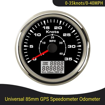 רכב חדש הסירה GPS מד מהירות נחת GPS מד מהירות מד מרחק 0-35Knots 0-70Knots 85mm עם 8 צבעים תאורה אחורית 12V/24V