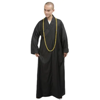 נזיר תחפושת קמטים ארוך שמלת האביב והסתיו החלוק קצר שמלת גברים ונשים נזיר בגדים מונק זמן החולצה