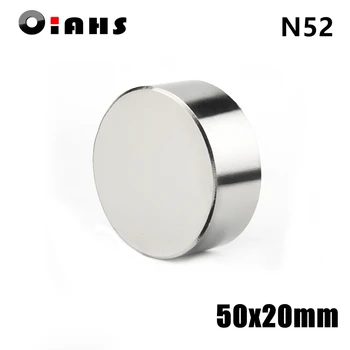 1pcs N52 50x20mm סופר חזק חזק בתפזורת עגול קטן NdFeB ניאודימיום דיסק מגנטים דיה N52 50*20 מ 