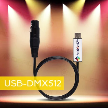 USB ממשק DMX מתאם DMX512 סטודיו מחשב PC תאורה הבמה בקר דימר שליטה Satge led אפקט תאורה