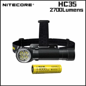 מקורי NITECORE HC35 פנס 2700 לומנס 4xCREEXP-G3 S3LEDs הדור הבא 21700L בצורת עם פנס סוללה 4000mAh