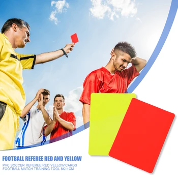 10/20set ספורט כדורגל כדורגל RefereePVC אדום, כרטיס צהוב, כרטיס 8x11cm מקצועי שופט כדורגל כלי