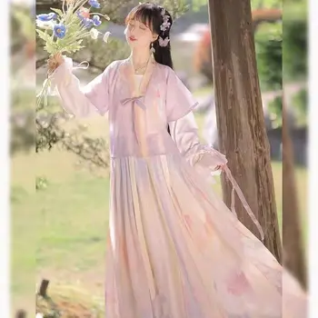 2023 Hanfu השמלה נשים סינית עתיקה מסורתית Hanfu נקבה ליל כל הקדושים פייה Cosplay תלבושות קיץ סגול Hanfu בתוספת גודל XL