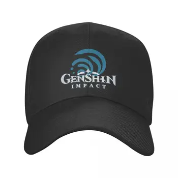 אישית Genshin השפעה הידרו סמל כובע בייסבול חיצונית נשים גברים מתכוונן אנימה המשחק נהג משאית כובע סתיו