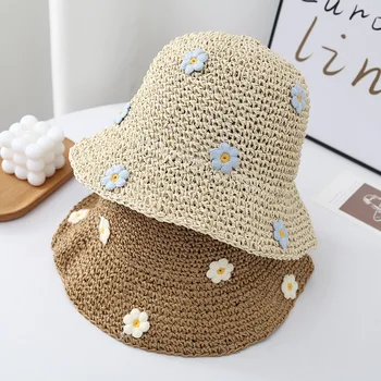 מתוק ומקסים כחול פרחוני דלי כובע לנשים - מושלם הגנה מפני השמש על החוף והקיץ כיף!