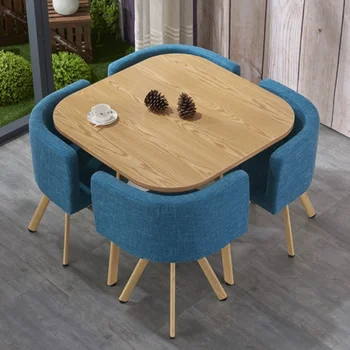 מטבח מודרני סביב שולחן האוכל בסלון ונג שולחן אוכל עץ יצירתי משק הבית Muebles De Cocina ריהוט הבית