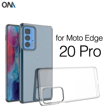המקרה עבור Motorola Moto הקצה 20 Pro סיליקון TPU ברור מצויד בפגוש רך Case עבור מוטו הקצה 20 Pro שקוף הכיסוי האחורי.