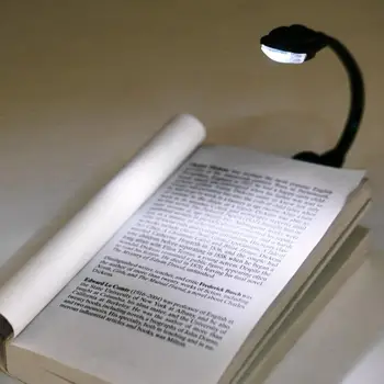 חם מיני גמיש קליפ-אור ספר בהיר נייד LED הלבן קריאת ספר אור המנורה קומפקטי נייד מעונות סטודנטים אורות