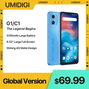 UMIDIGI C1 G1 טלפון, סמארטפון אנדרואיד הטלפון החכם MTK6739 2GB 32GB 6.52