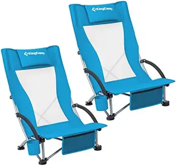 כיסא מרופד עם משענת יד, נייד כיסא קמפינג עם מחזיק כוסות, רשת תרמילאים הכיסא חיצוני, קמפינג, ברביקיו, Beach, טראב