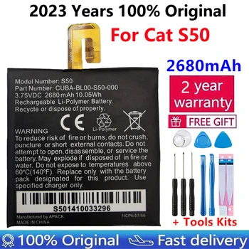 100% מקוריים 2680mAh עבור Cat S50 קובה-BL00-S50-000 סוללה עבור קטרפילר Cat S50 טלפון נייד סוללות+מתנה כלים +מדבקות