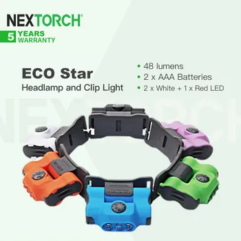 Nextorch ECOStar קל LED פנס, צבע רב, לבן & אדום כפול-מקורות אור, דייג, קמפינג, טיולי הליכה, ריצה