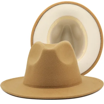 הלהקה פדורה לנשים, ג ' אז כובע יוניסקס fedoras אופנה כובעים לנשים וגברים כובע הכנסייה רוק כובע כוכב רוק fedoras הכובע