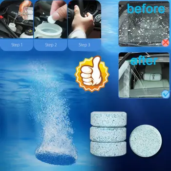 200/300Pcs מוצק לניקוי שמשת המכונית מגב טבליות תוסס זכוכית ניקוי השירותים אביזרי רכב
