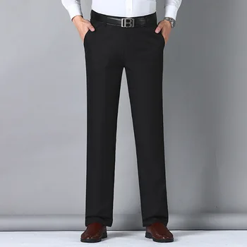 MRMT 2023 מותג גברים של מכנסיים גבוהה המותניים חליפה שחורה מכנסי גברים מכנסיים דקים ישר משוחרר רשמית עסקי מזדמן איש המכנסיים