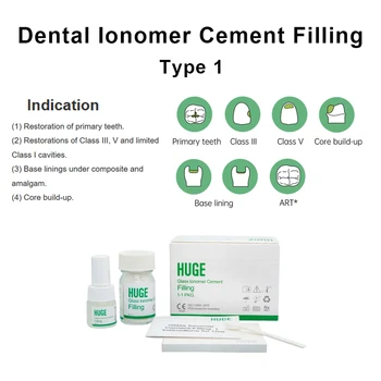 שיניים מילוי חומר Gic זכוכית מלט Ionomer לשיניים תיקון ראשוני קבוע מקצועי שיקום Gc 1 ענק רפואת שיניים