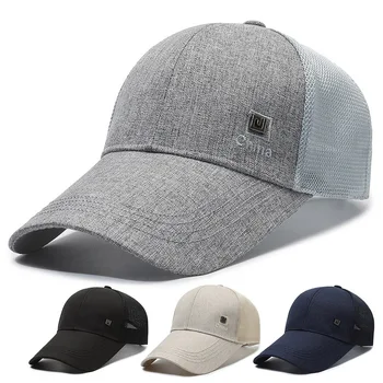 הקיץ לגברים נשים Sunhat חיצונית מתכווננת Snapback כובע בייסבול זכר נקבה לנשימה דיג רשת כובע הפתילה לחות