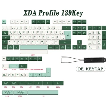 1 סט הבוטני Keycap PBT XDA פרופיל גרמנית צרפתית ספרד ISO דיי תת Keycaps על TKL GK61 GMMK PRO 7u מקלדת AZERTY קאפ
