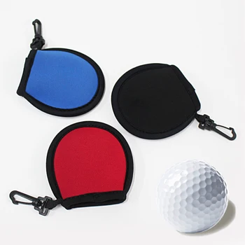 חדש כדור גולף מכונת כביסה שואב פאוץ תיק קליפ וו החגורה חפצי ערך כדורי אדום שחור כחול צבעים גברים, נשים, ילדים, עור PU