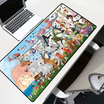 טוטורו אנימה גדולה המשחקים משטח עכבר לנעול את קצה מחצלת עכבר מקלדת משטח השולחן מחצלת מחצלת שולחן גיימר Mousepad עבור מחשב נייד מחברת חחח