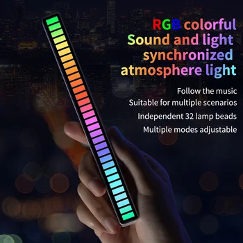 חדש RGB שליטה קולית אודיו שליטה קולית המוזיקה קצב מנורת Led אווירה האור מחשב הרכב אווירה LED איסוף אור