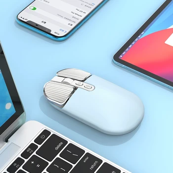 חדש Bluetooth האלחוטי 5.1+2.4 G 2-In-1 עכבר נטען אופטי USB עכברים עבור PC/Mac/מחשב נייד/IPad/טלפון /נייד/מחשב לוח אנדרואיד