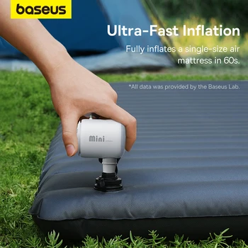 Baseus נייד משאבת אוויר חשמלית מדחס אוויר אוויר מזרנים מיטות מתנפחות מחצלות בריכה צף קמפינג לנפח אוויר