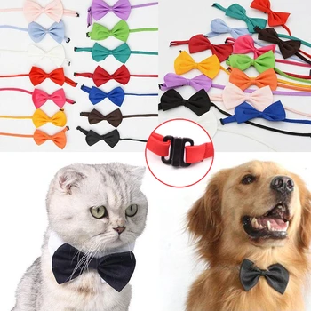 חיות מחמד כלב חתול השרשרת רשמית עניבה מתכוונן עניבת פרפר נייד צווארון חתול כלב אביזרים חליפה קטן בינוני כלב וחתול