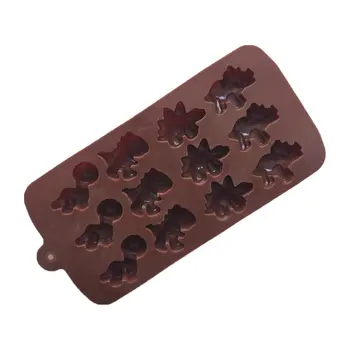 סיליקון שוקולד תבניות 12 חלל דינוזאור ממתקים אפייה תבניות העוגות קישוטי עוגת עובש עובש חמוד