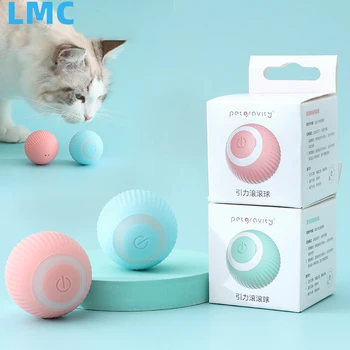 LMC חכם החתול צעצועים גלגול אוטומטי כדור חשמלי חתול צעצוע אינטראקטיבי עבור חתולים הדרכה עצמית עוברת חתלתול צעצועים, אביזרים לחיות מחמד