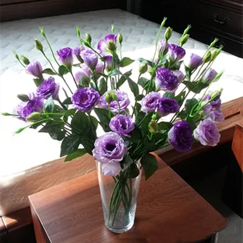 65cm גבוהה 5pcs מלאכותי זרי פרחים, סידורי פרחים מלאכותיים בלון פרח&Platycodon grandiflorum פרח&מלאכותי ערבז פרחים