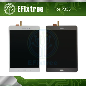 Efixtree עבור Samsung Galaxy Tab לי 8.0 P355 SM-P355 תצוגת LCD מסך הרכבה Digitiizer המגע הקדמי פנל זכוכית לבן, שחור