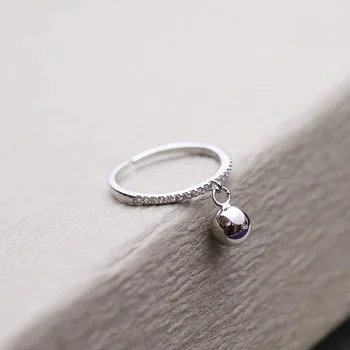 גיאומטריות בל זירקון מינימליסטי טבעת כסף סטרלינג 925 לנשים מסיבת יום הולדת תכשיטי אופנה חדש 2020 מתנה
