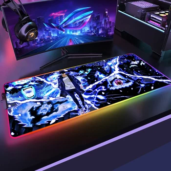 Slolo פילוס RGB משטח עכבר גיימר אביזרים גדולים LED אור MousePads XXL משחקי שולחן מחשב עם תאורה אחורית גומי מחצלת עכבר
