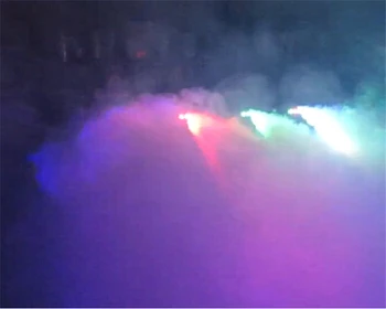 מדהים הוביל 500W LED ססגוניות מיני הבמה מכונת עשן שלט אדום ירוק כחול מעורב צבע dj, דיסקו מסיבת מכונת ערפל