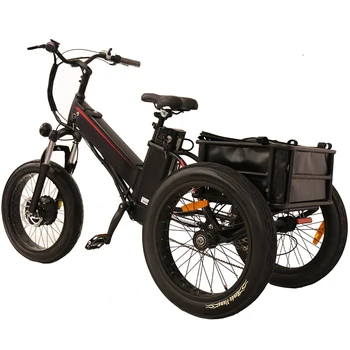 שלושה ווילר כבד טעינת 3 שלושה גלגלים למבוגרים 500W מנוע אופניים העיר מטען חשמלי לתלת אופן לזכר קשישים